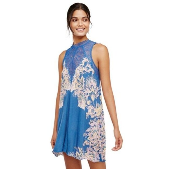 Free People Intimately Marsha Printed Slip Dress XS - Picture 2 of 8